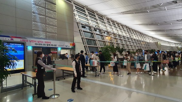 인천공항, 아시아나항공 인천-하와이노선 운항재개 기념행사(사진제공=인천공항공사)